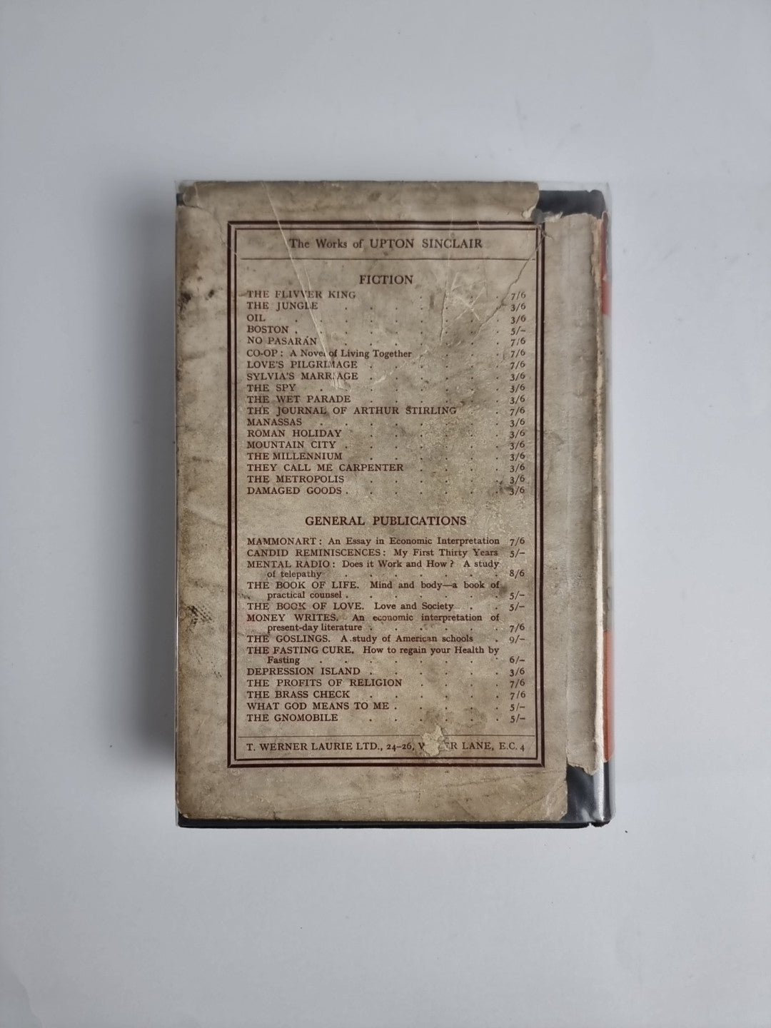 The Flivver King  - Upton Sinclair 1948 1st UK Edition Vintage Hardcover Rare 