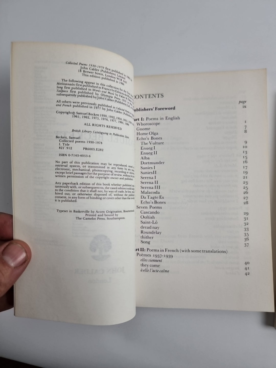 Mercier and Camier & Collected Poems 1930 - 1978 by Samuel Beckett Paperback