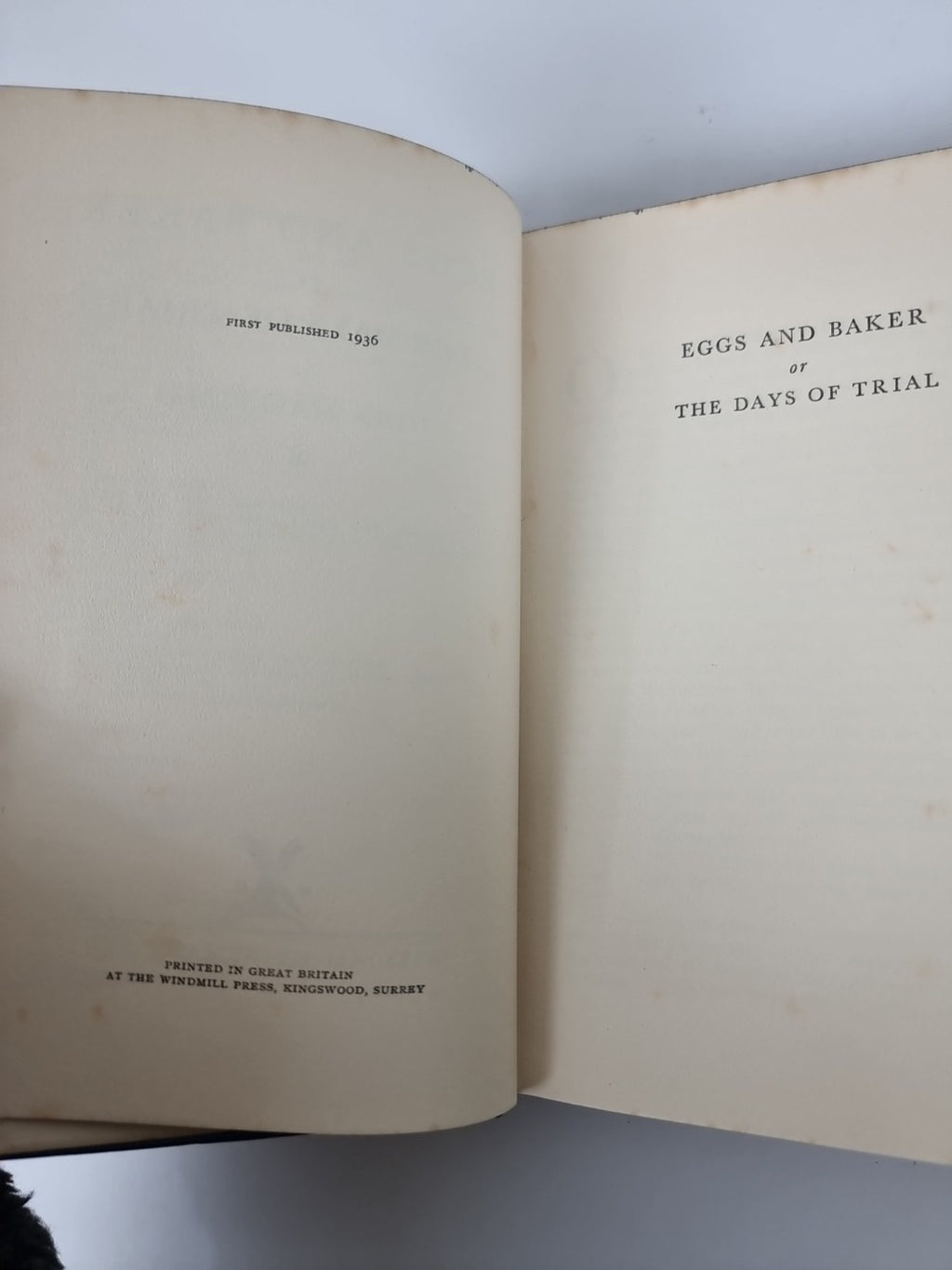 Eggs And Baker, John Masefield — First Edition