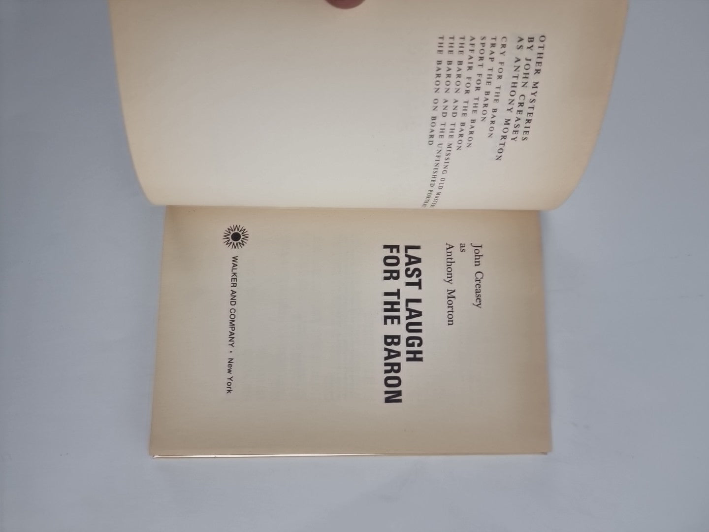 Last Laugh For The Baron, John Creasey — 1st USA Edition