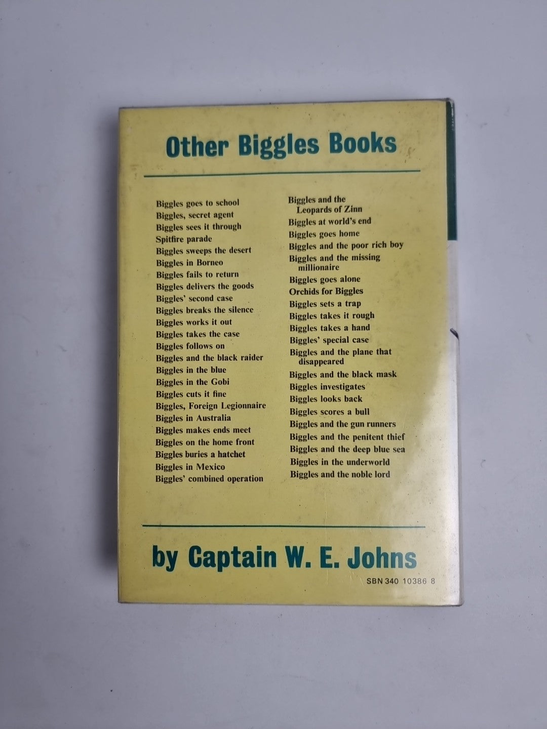 Captain W E Johns - Biggles and the Dark Intruder - HB 1st Edition 1970 Fine Con
