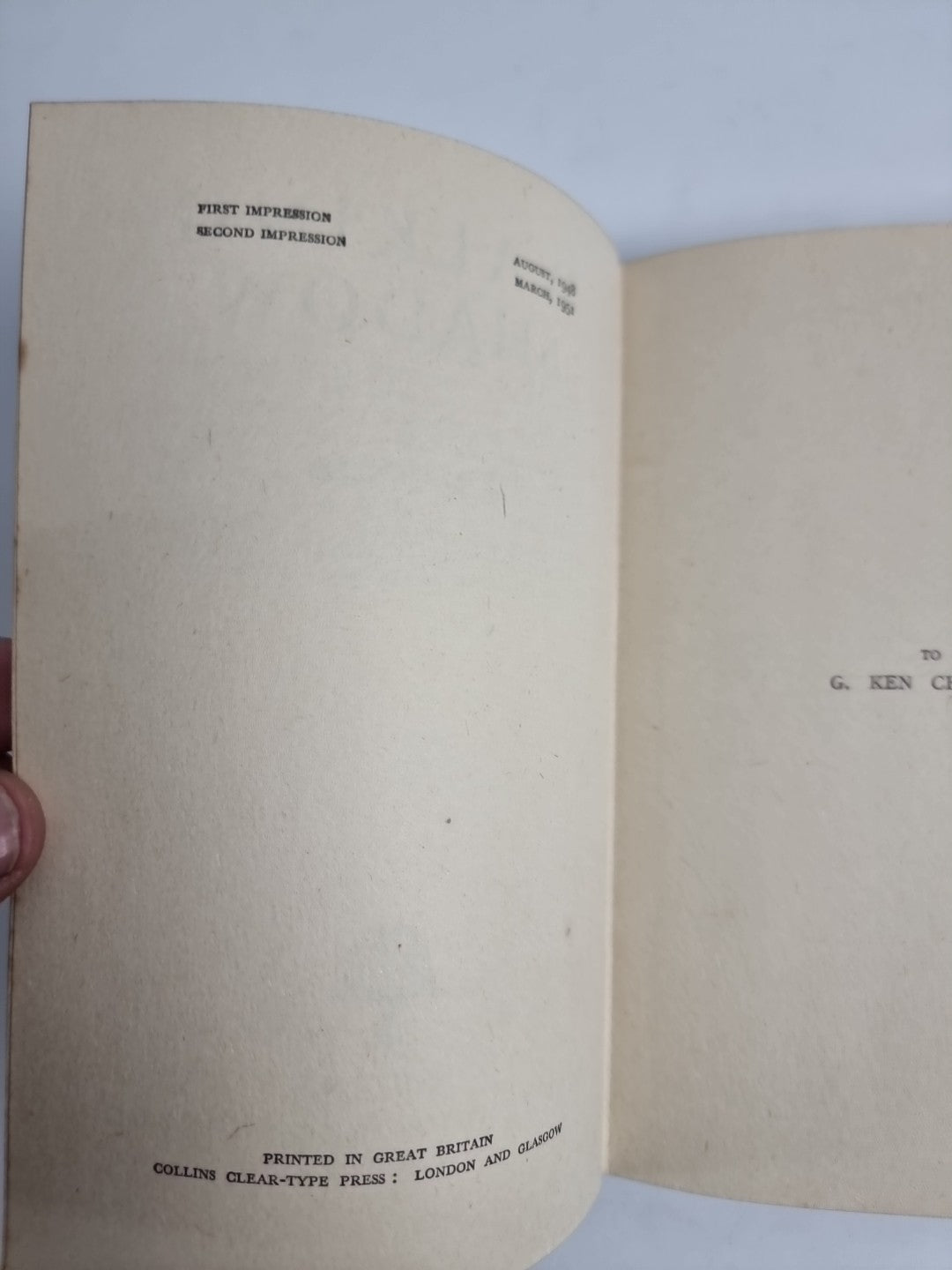 Walking Shadow J.M. Walsh 1st Edition,2nd Impression. 1951 Fine