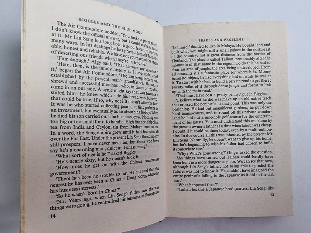 Biggles and the Blue Moon, Captain W.E. Johns — First Edition, AS NEW
