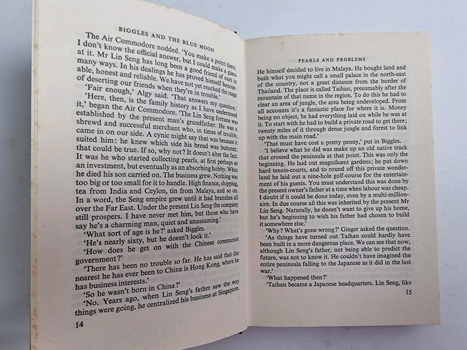 Biggles and the Blue Moon, Captain W.E. Johns — First Edition, AS NEW