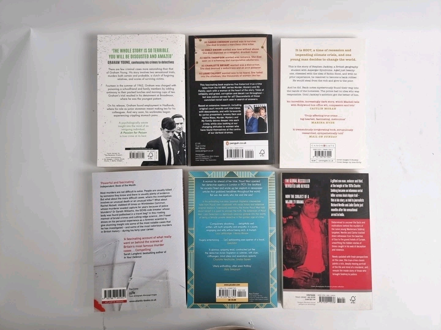 Crime Thriller Book Bundle (Includes 6 Titles) New Free Delivery