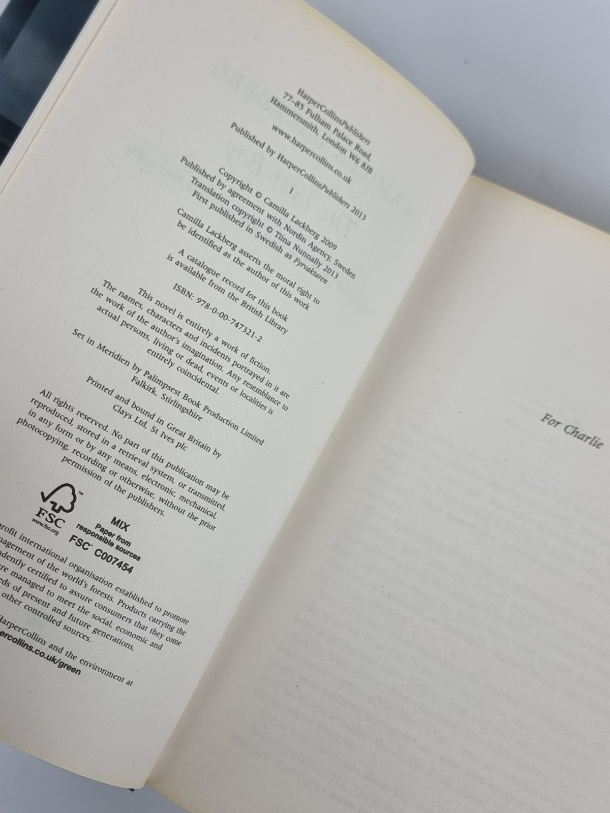 The Lost Boy, Camilla Lackberg - First Edition