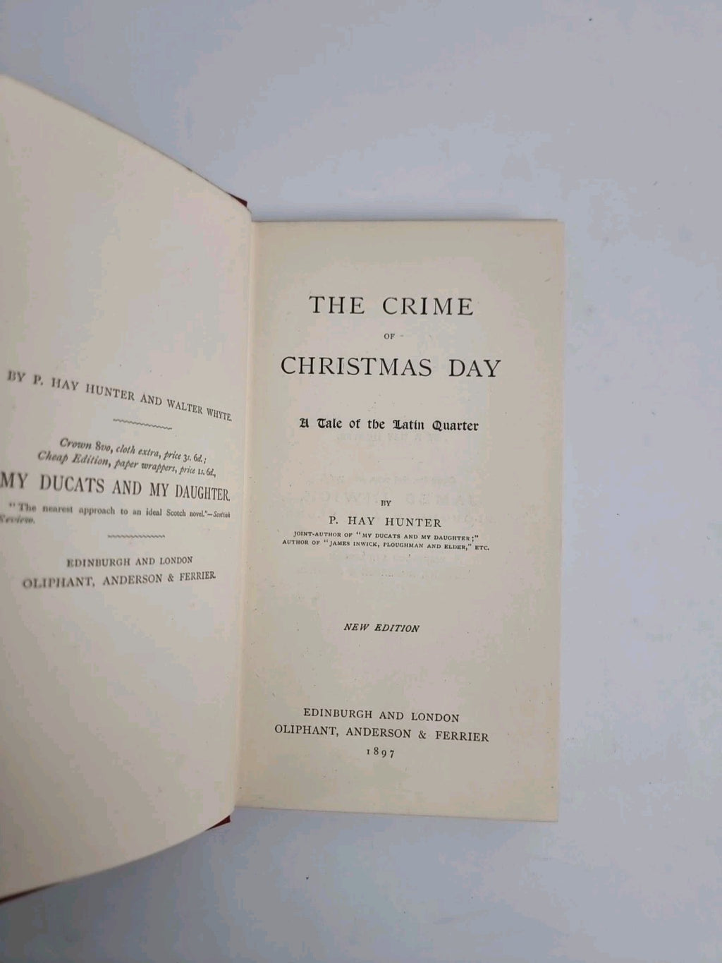 The Crime of Christmas Day P HAY HUNTER  HB pocket edition 