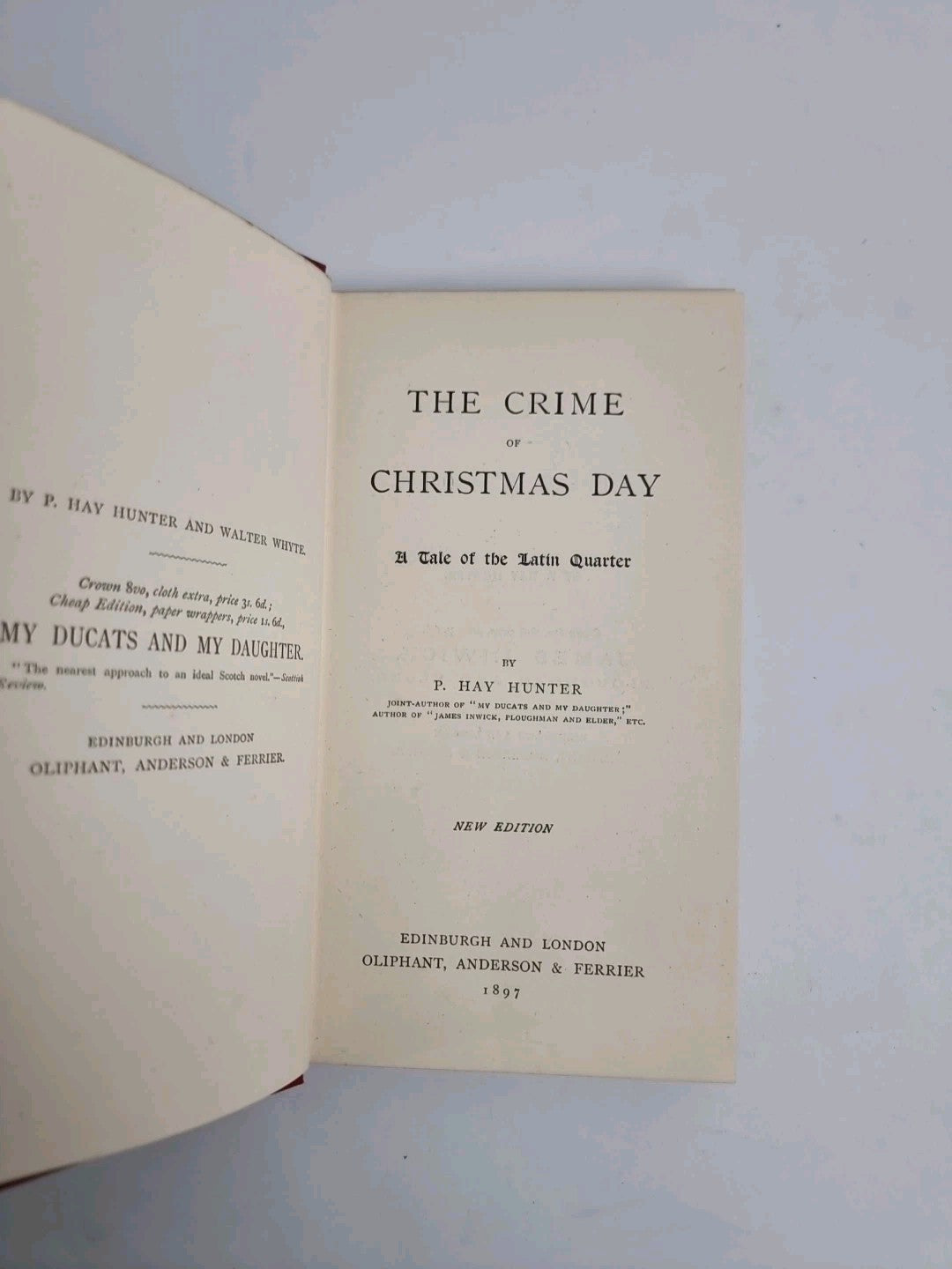 The Crime of Christmas Day P HAY HUNTER  HB pocket edition 