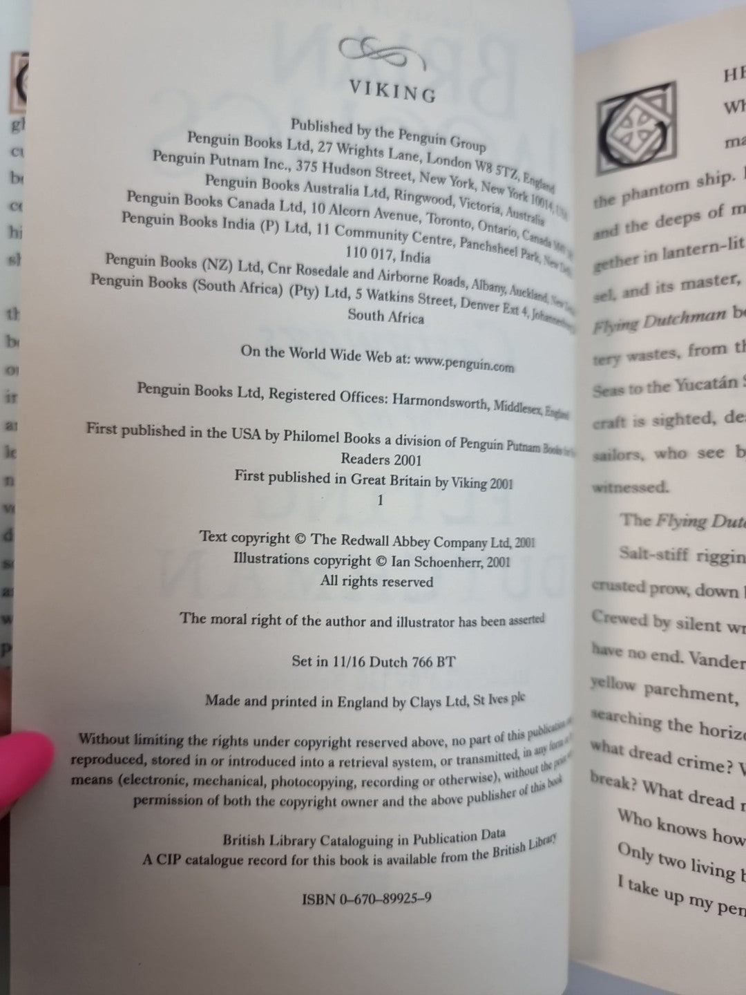 Castaways of the  Flying Dutchman by Brian Jacques (Hardcover, 2001) 1st Edition