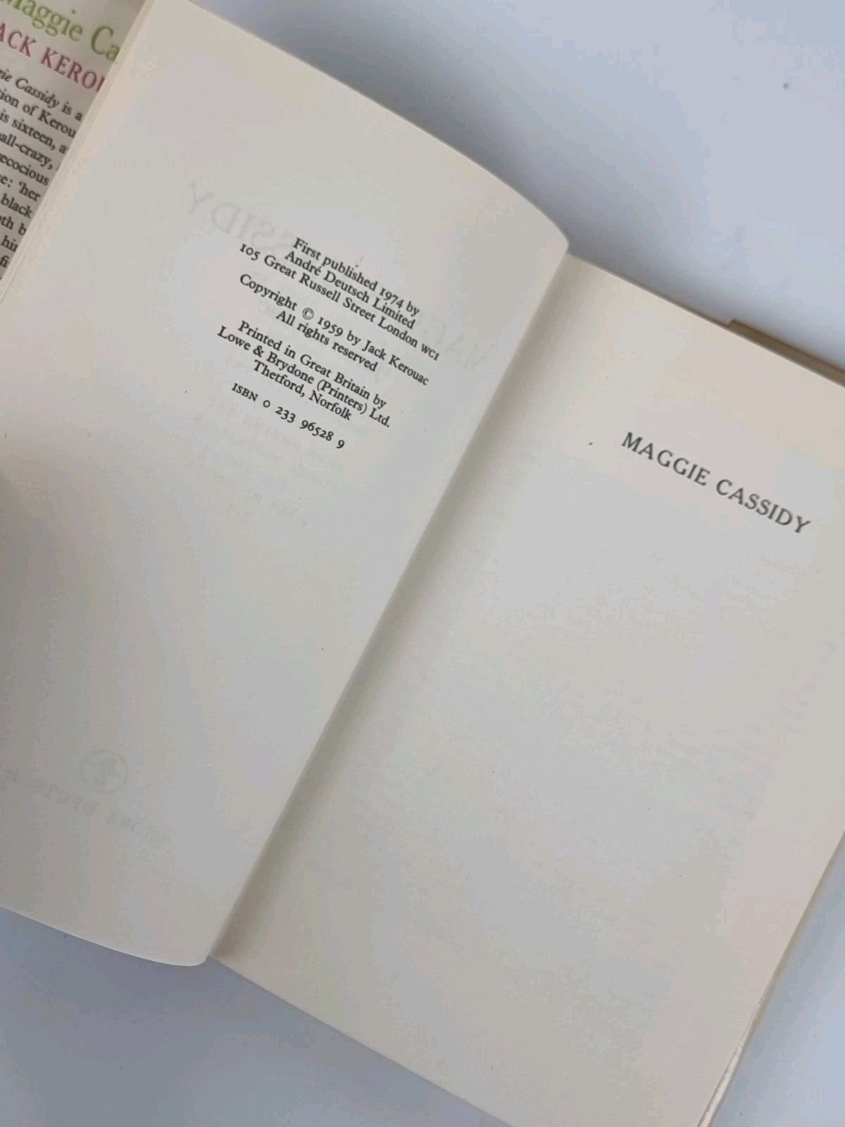 Maggie Cassidy, Jack Kerouac - First Edition