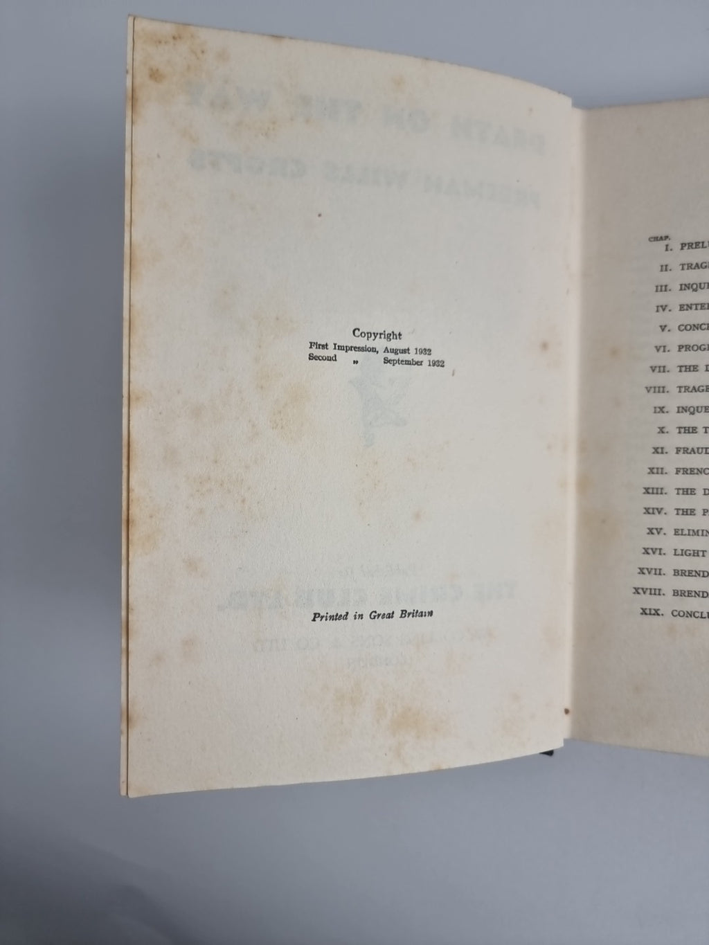 Death On The Way, Freeman Wills Croft, The Crime Club — 1st Ed. 2nd Imp.