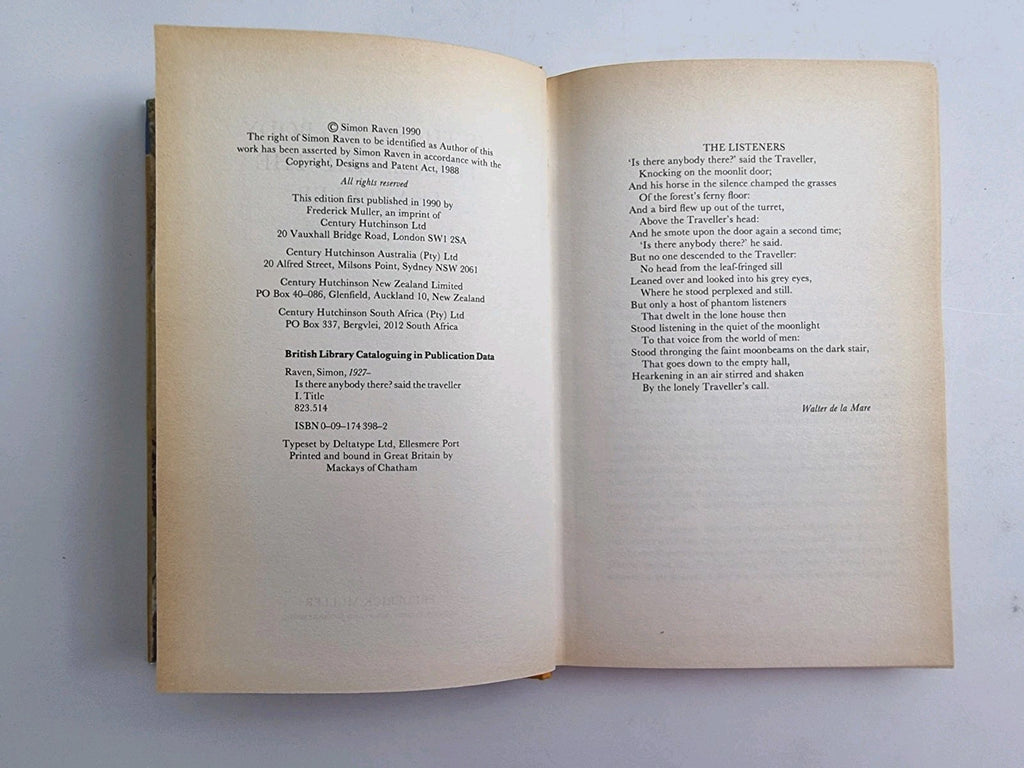 Is There Anybody There? Said The Traveller, Simin Raven — First Edition