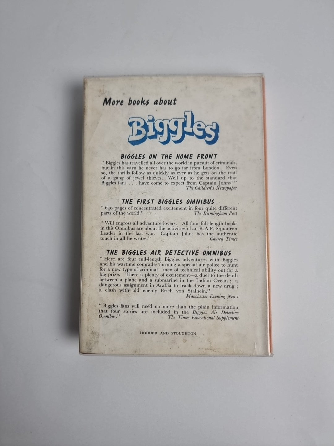Biggles Combined Operation, Capt W E Johns— First Edition