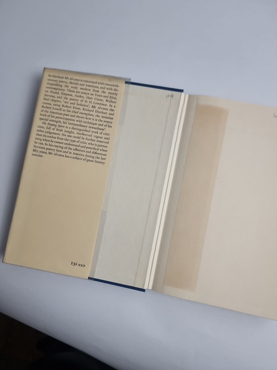 THE SHAPING SPIRIT by A. Alvarez HB 1958 1st ED / 1st Print