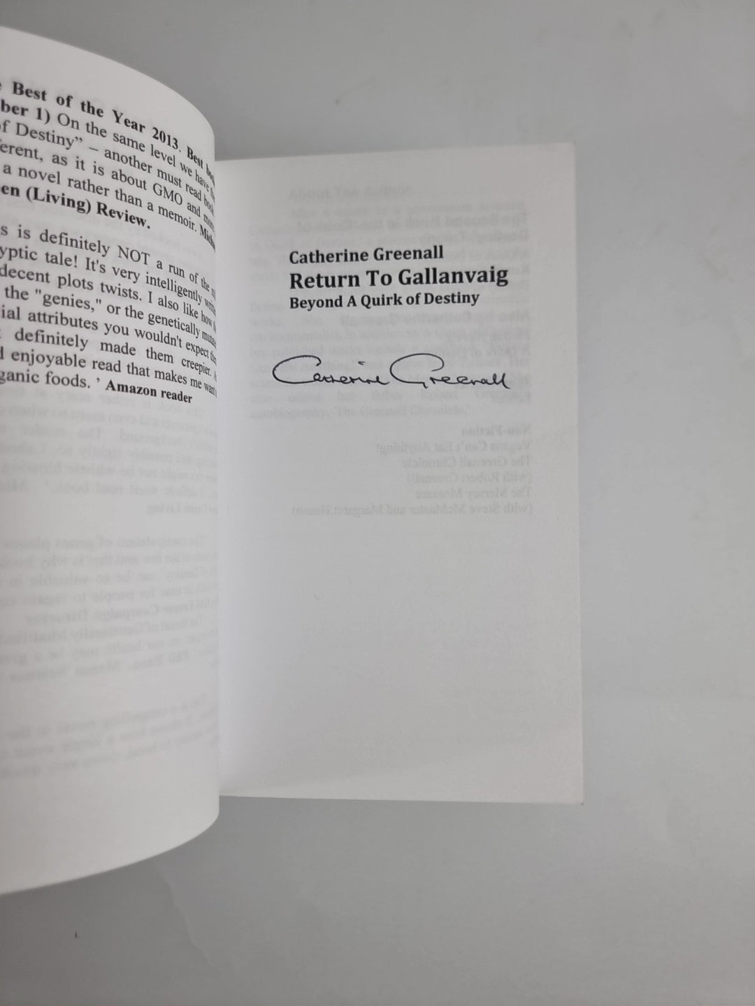 Return to Gallanvaig: By Catherine Greenall - New  SIGNED