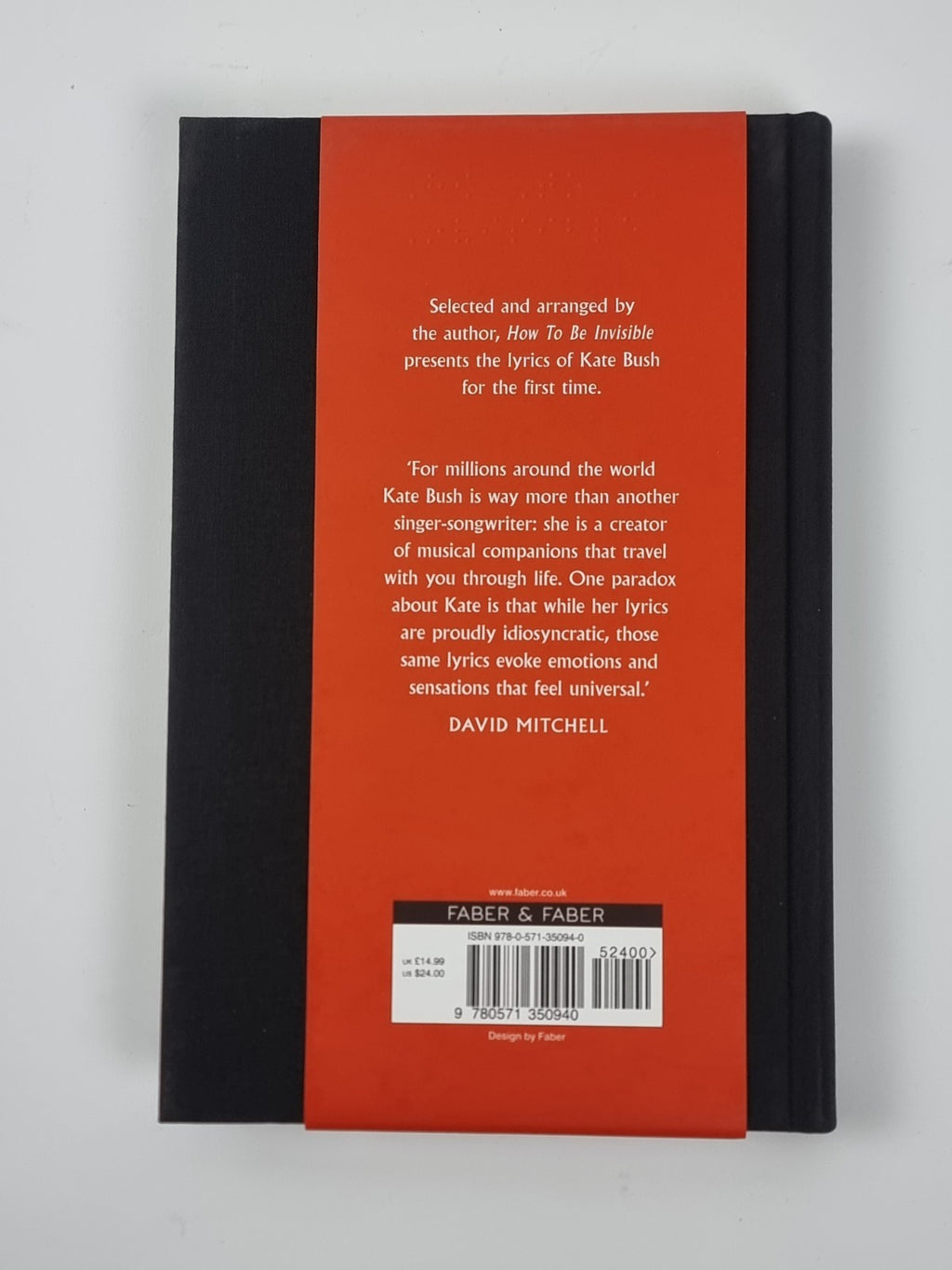 How to Be Invisible : Lyrics by Kate Bush (Hardcover) Signed 1st NEW