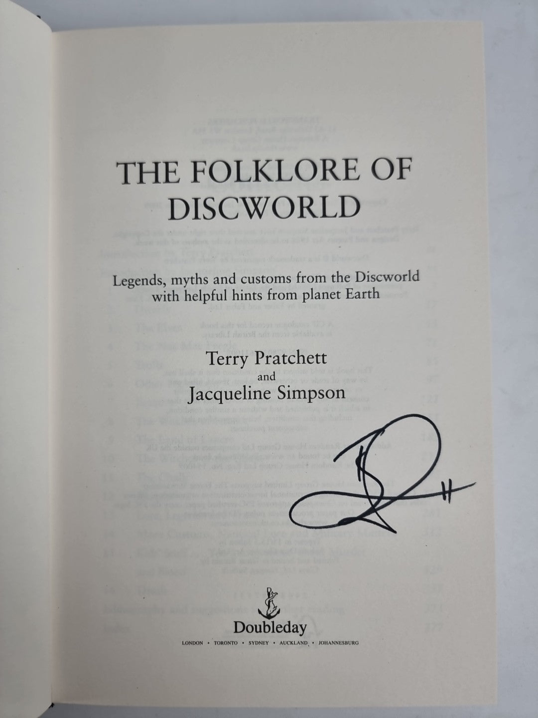 The Folklore of Discworld by Jacqueline Simpson, T Pratchett Signed 1st Edition
