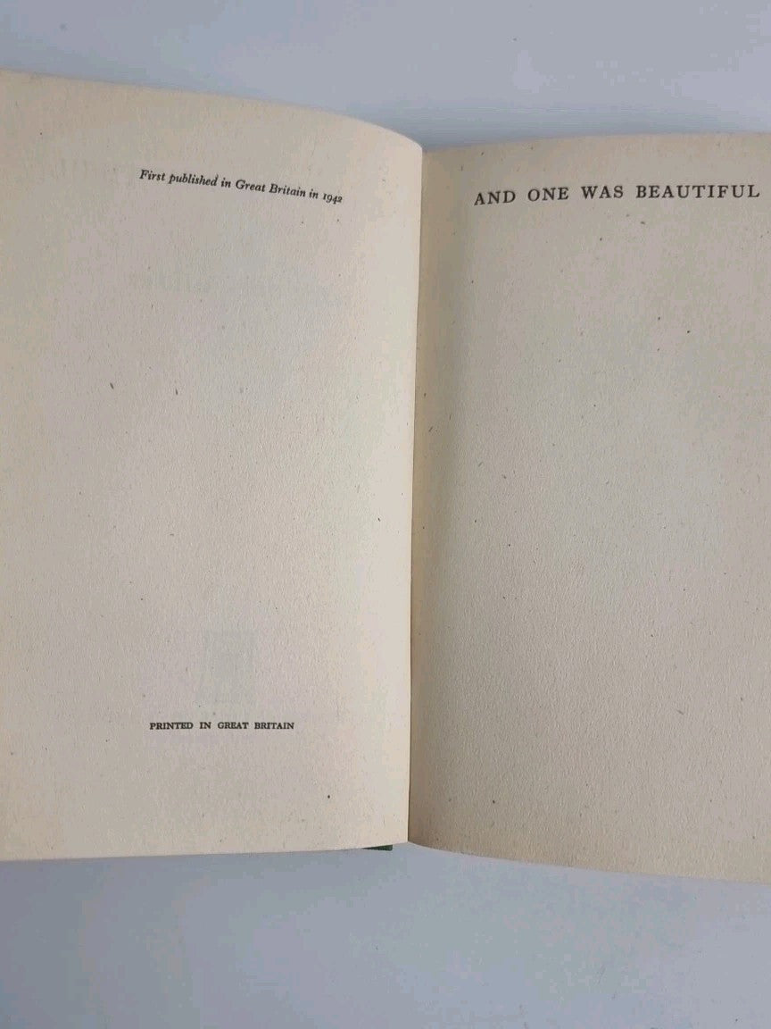 And One Was Beautiful, Alice Duer Miller — First Edition (UK)
