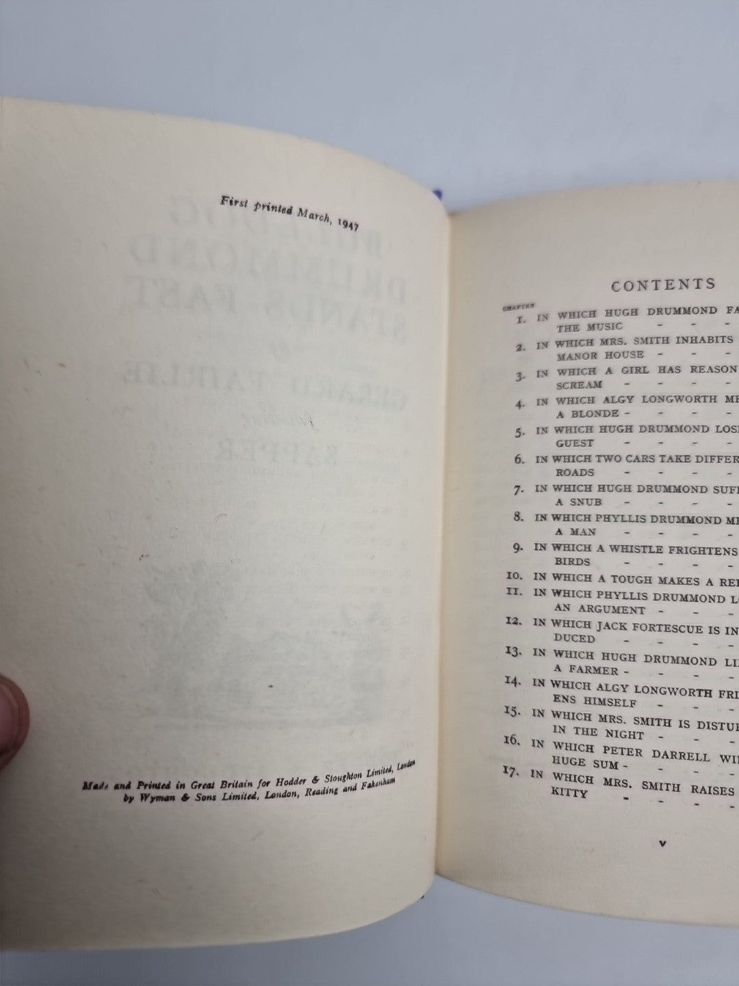 Gerald Fairlie / Sapper, Bulldog Drummond Stands Fast, 1947 1st Edition 