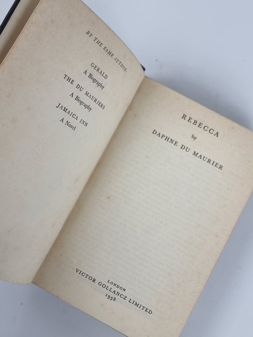 Rebecca, Daphne Du Maurier - First Edition