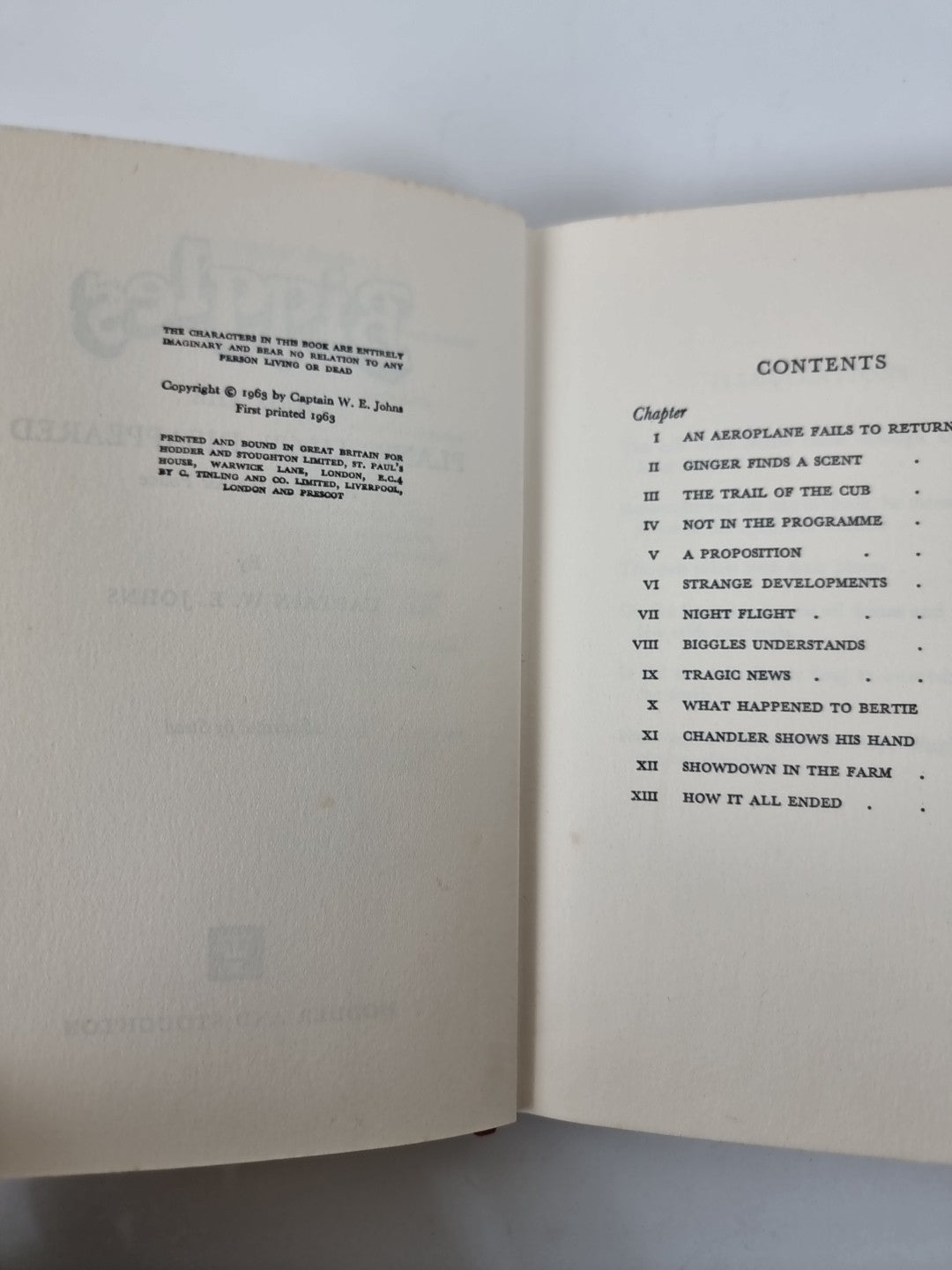 Biggles and the Plane that Disappeared, Captain W. E. Johns - First Edition