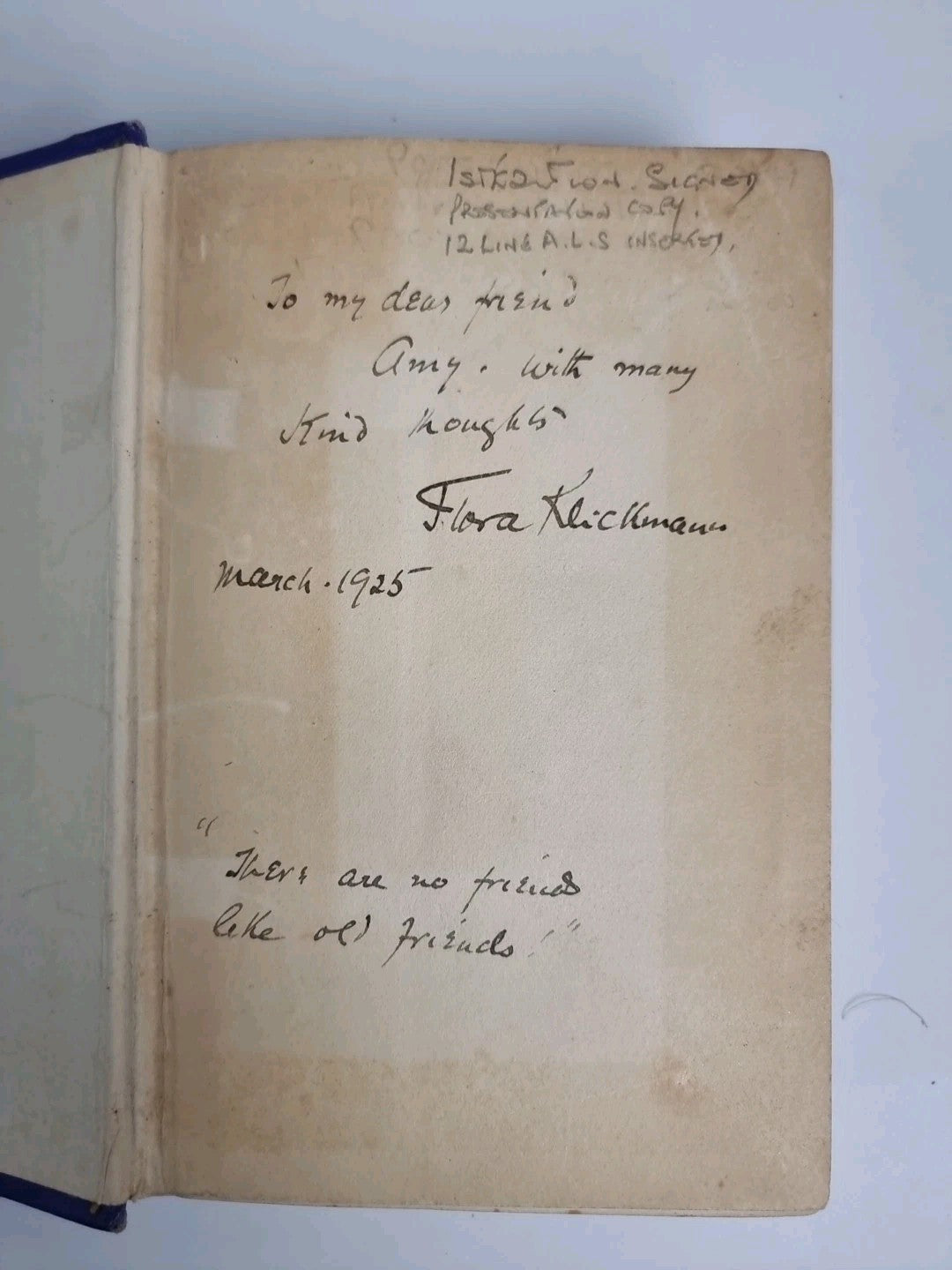 The Carillon of Scarpa - Flora Klickmann - 1925 1st Edition Signed With Letter