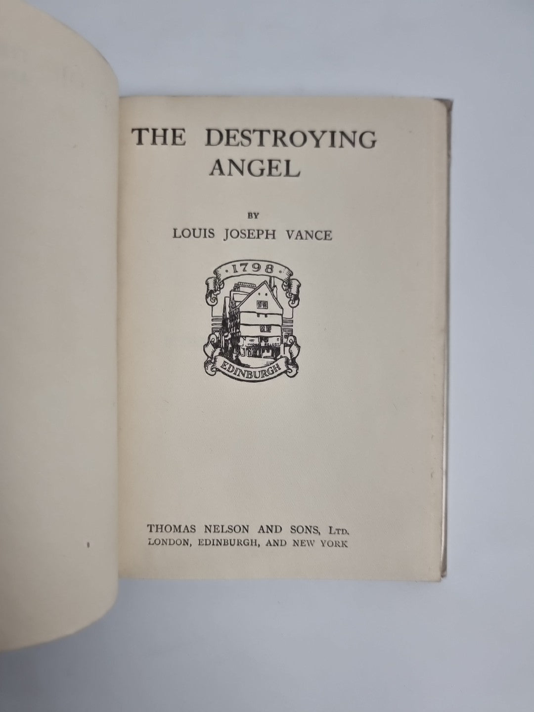 The Destroying Angel By Louis J Vance Reprint 