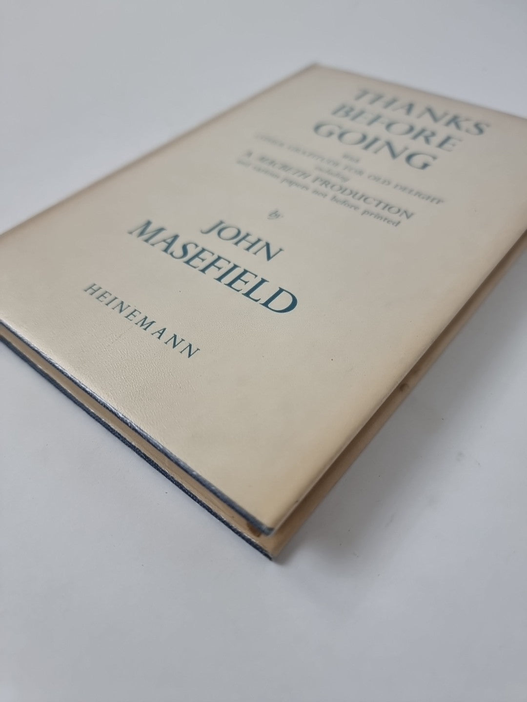 Thanks Before Going John Masefield