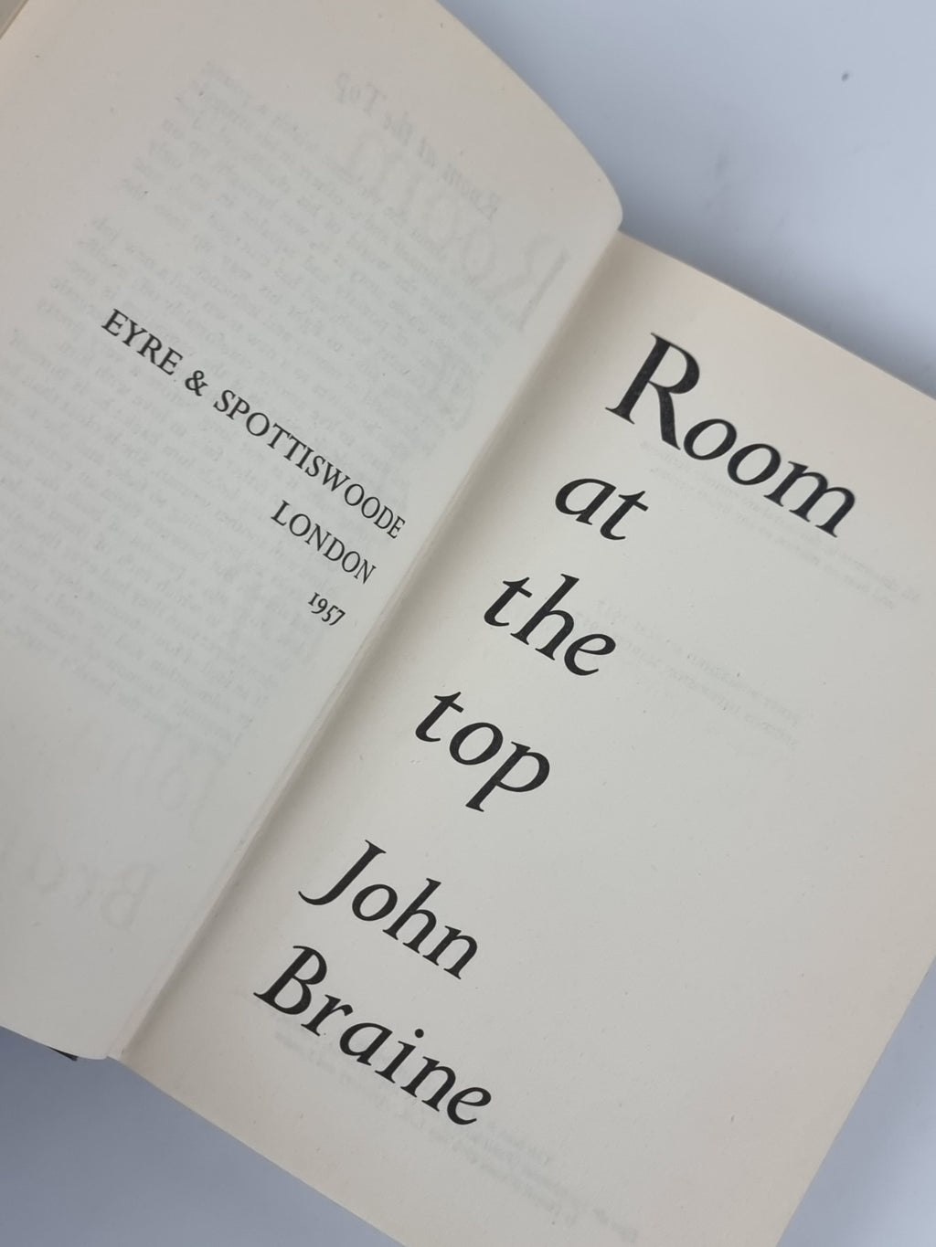 Room At The Top, John Braine - First Edition, Second Impression