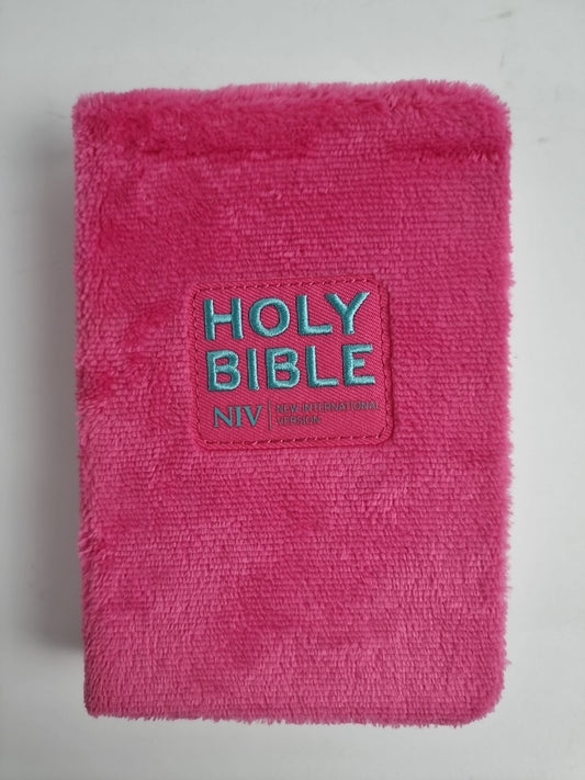 NIV Pocket Fluffy Pink Bible by New International Version (Hardcover, 2020)