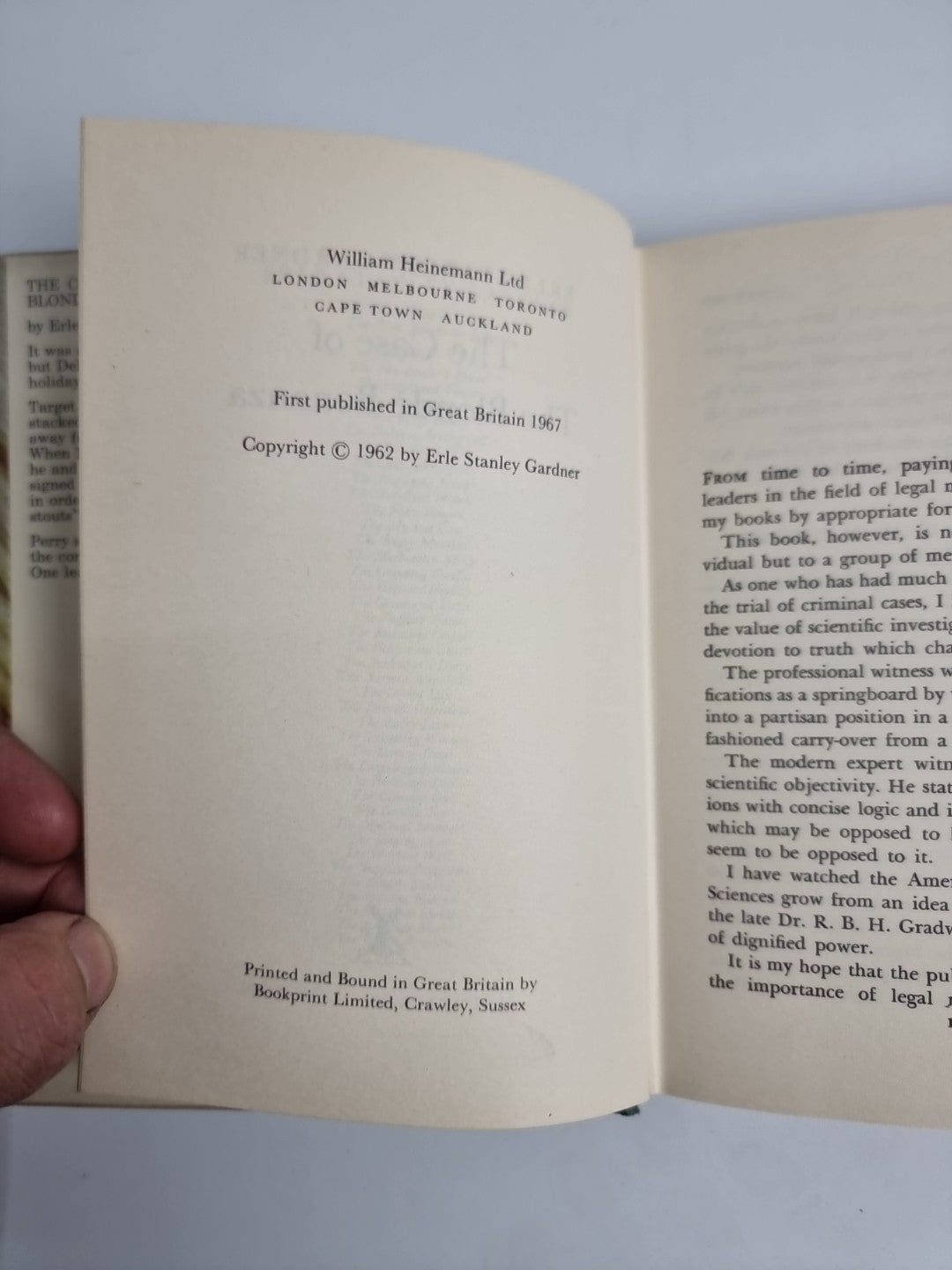 Erle Stanley Gardner The Case of the Blonde Bonanza 1st/1st 1967