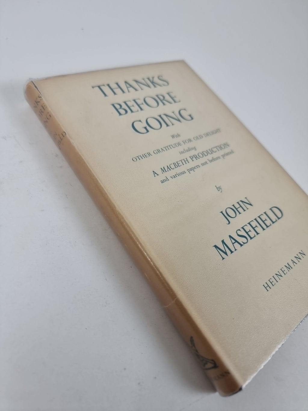 Thanks Before Going John Masefield