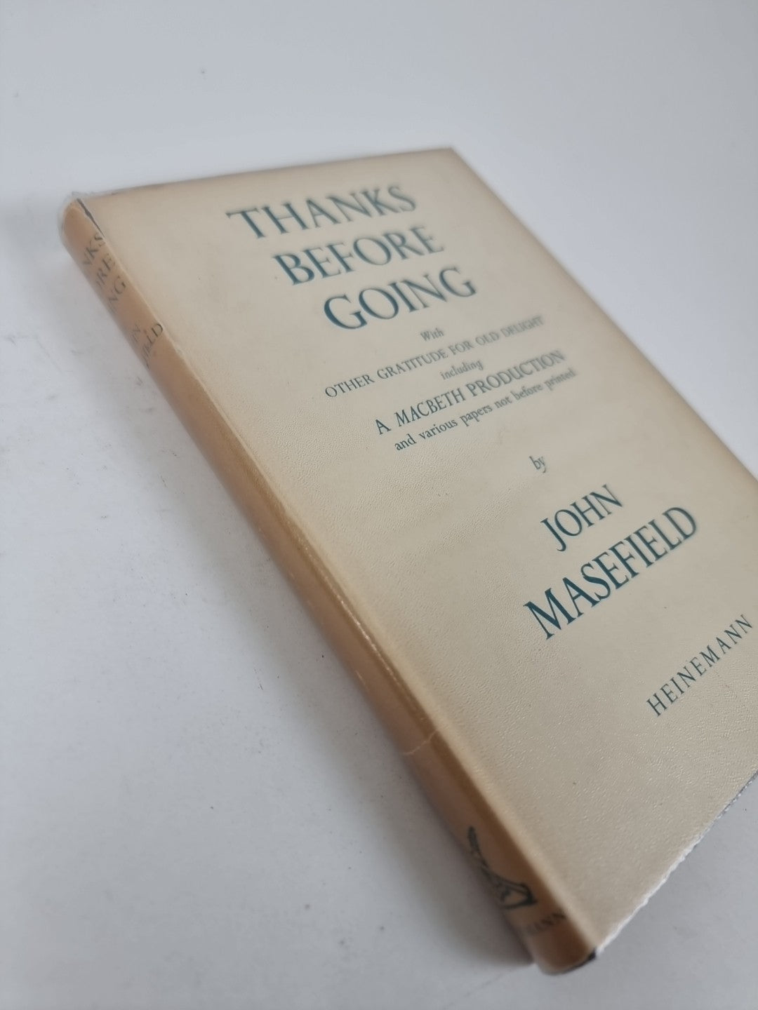 Thanks Before Going John Masefield