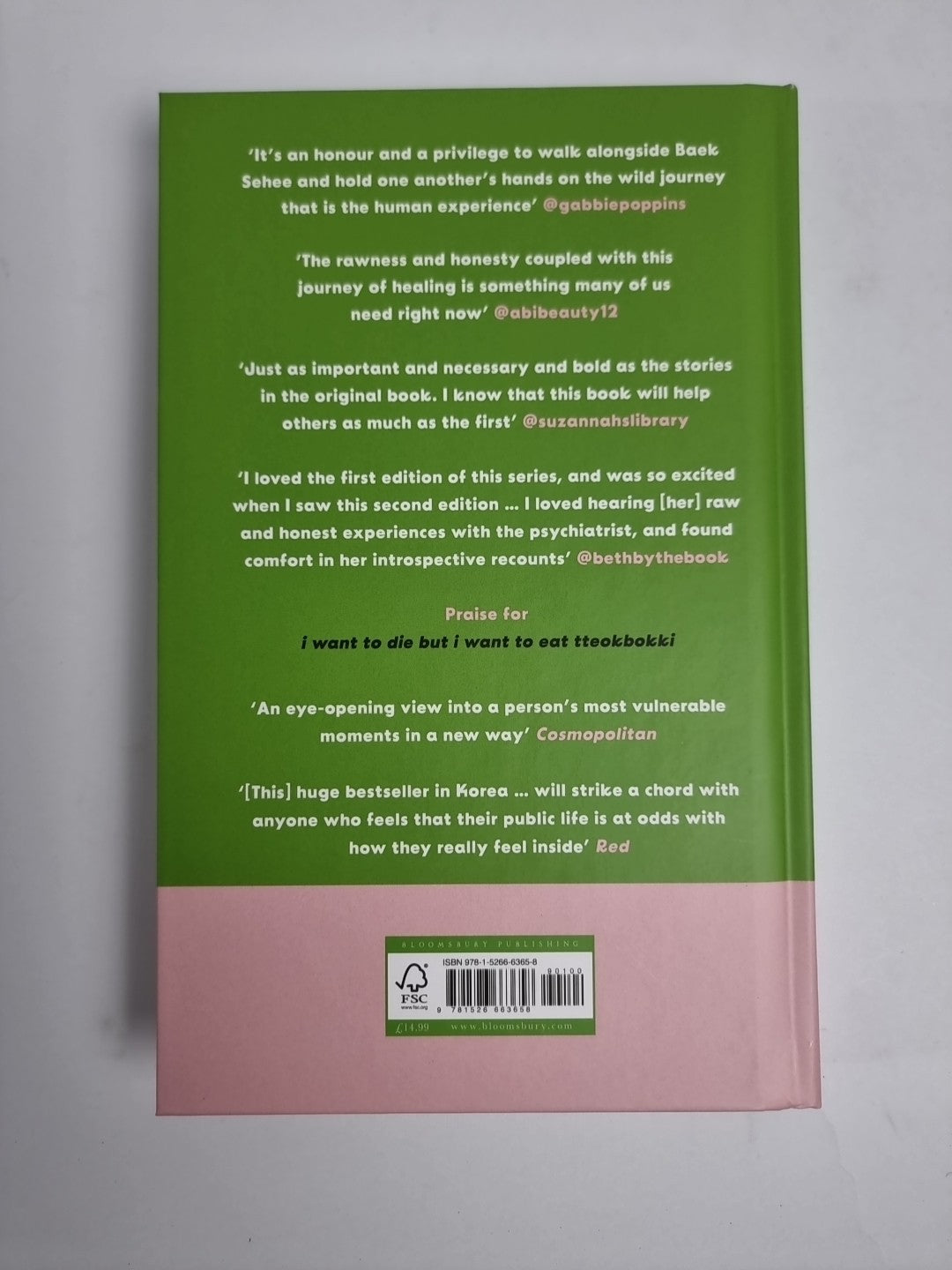 I Want to Die but I Still Want to Eat Tteokbokki - Baek Sehee Hardback Free P+P