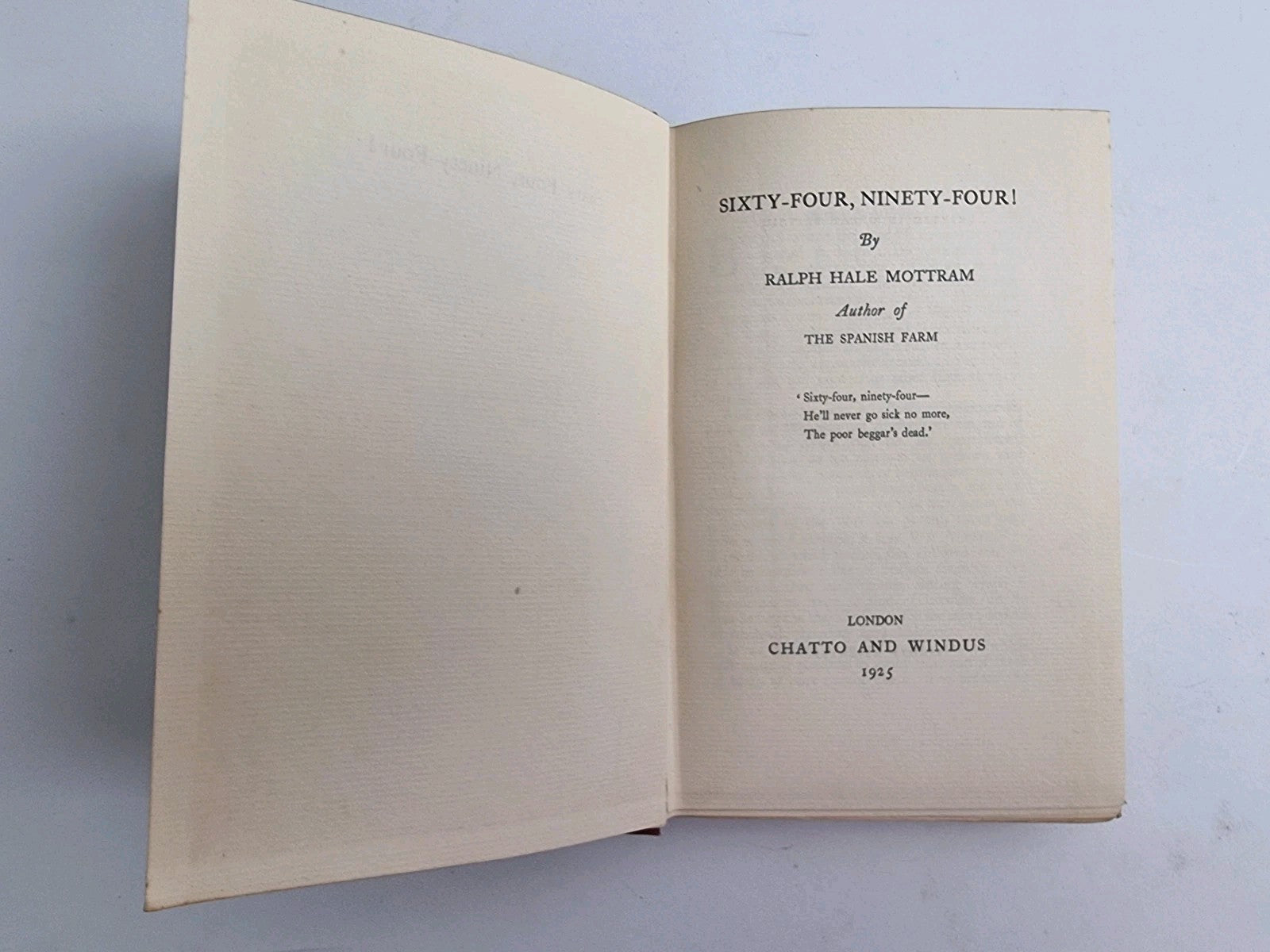 Sixty Four, Ninety Four! R.H. Mottram — First Edition