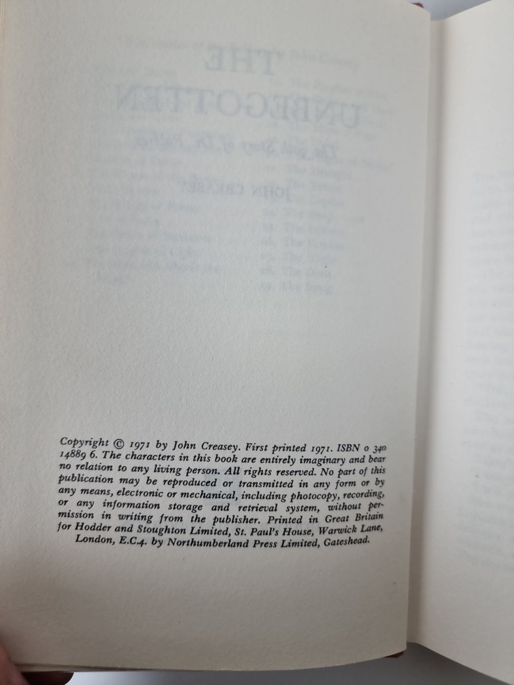 The Unbegotten, John Creasey