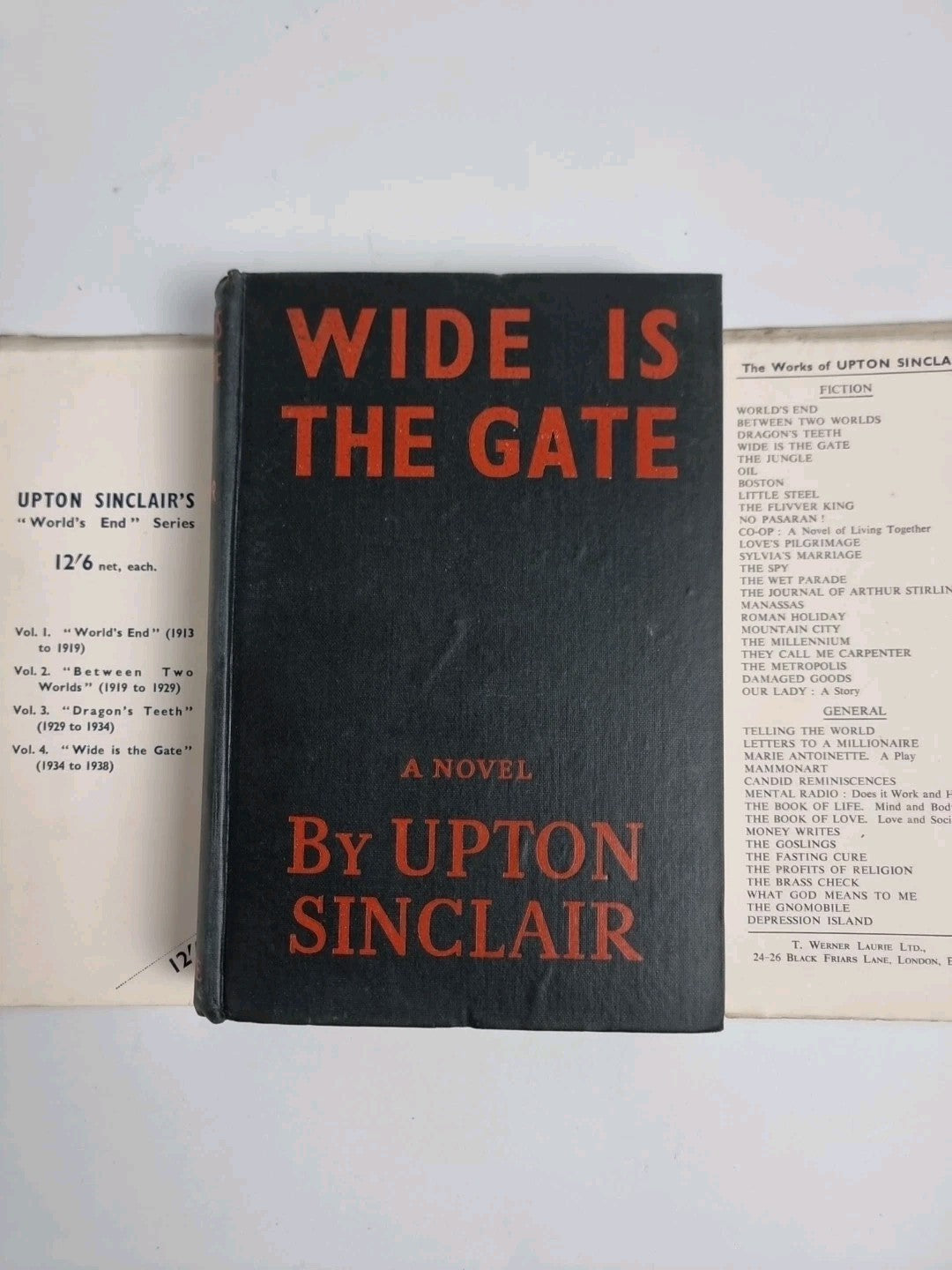 Wide Is The Gate by Upton Sinclair (Hardcover, 1943) First Edition & Print w/DJ