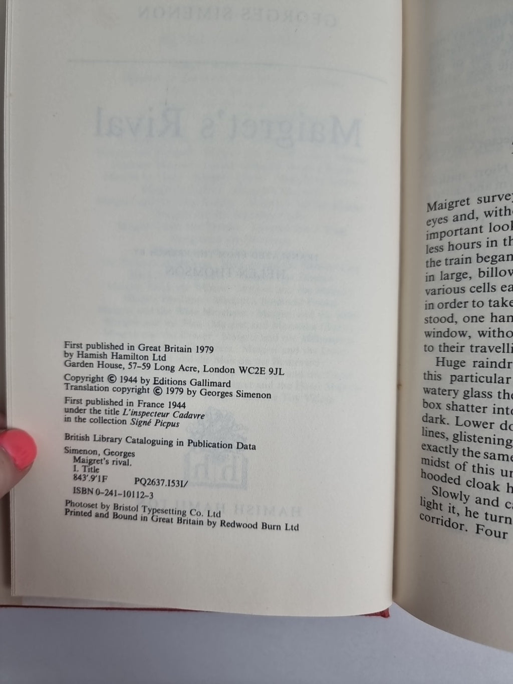 Migret's Rival, Georges Simenon — First Edition, UK