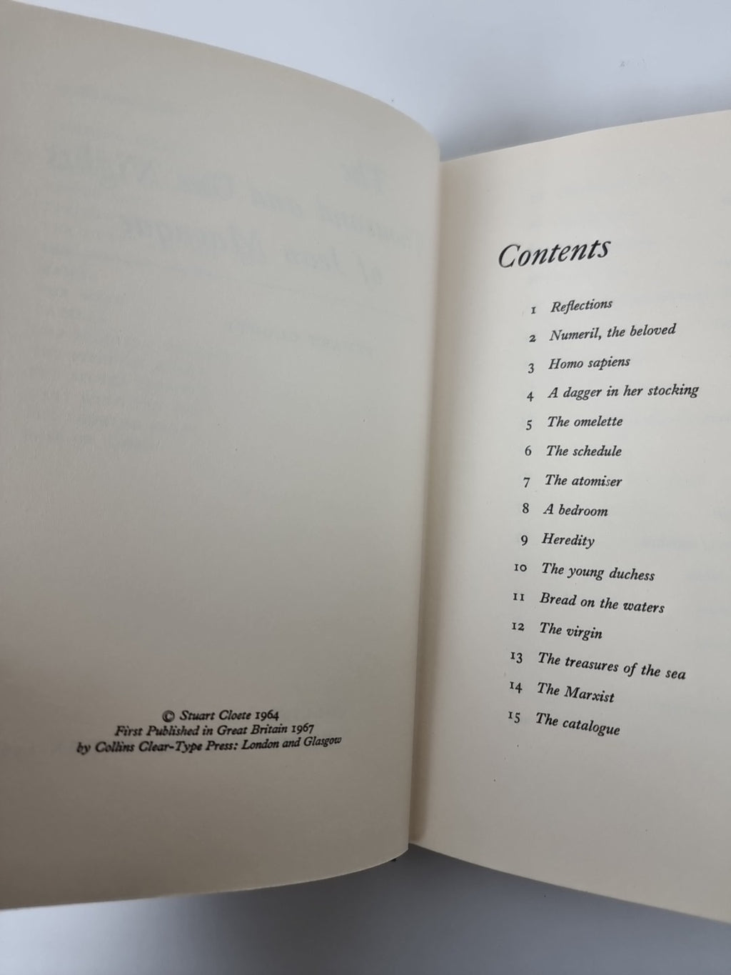 The Thousand And One Nights Of Jean Macaque, Stuart Cloete — First Edition