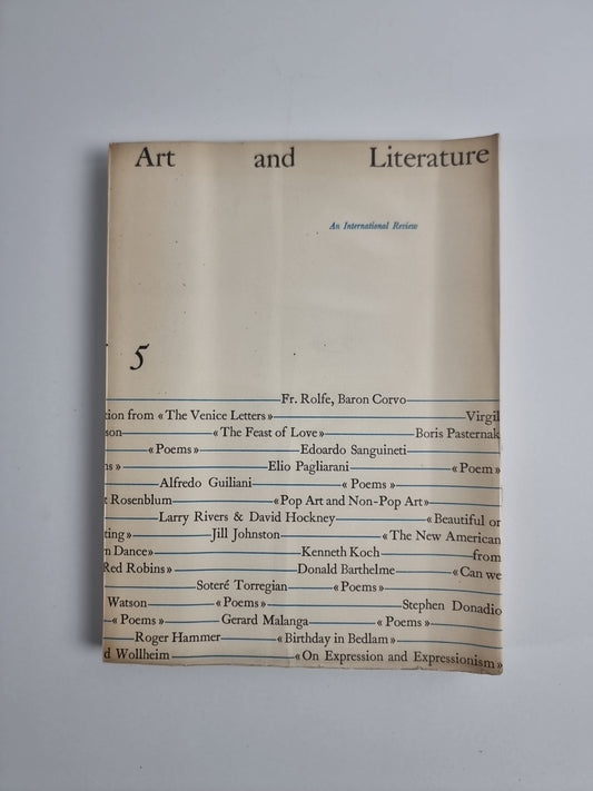 Art and Literature No 5, Baron Corvo, Boris Pasternak, David Hockney, G W Watson