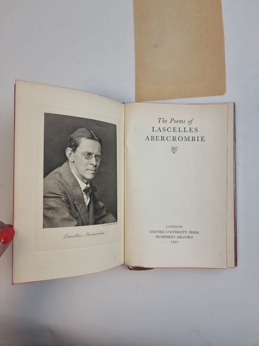 To Poems Of Lascelles Abercrombie, Humphrey Milford — First Edition