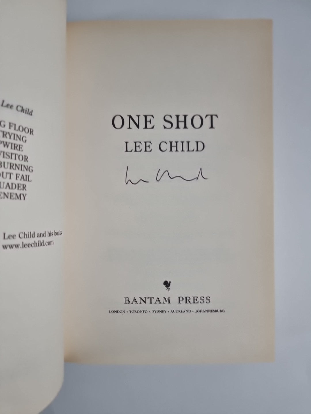 One Shot by Lee Child (Hardcover, 2005) 1st Edition New & Signed, Rare