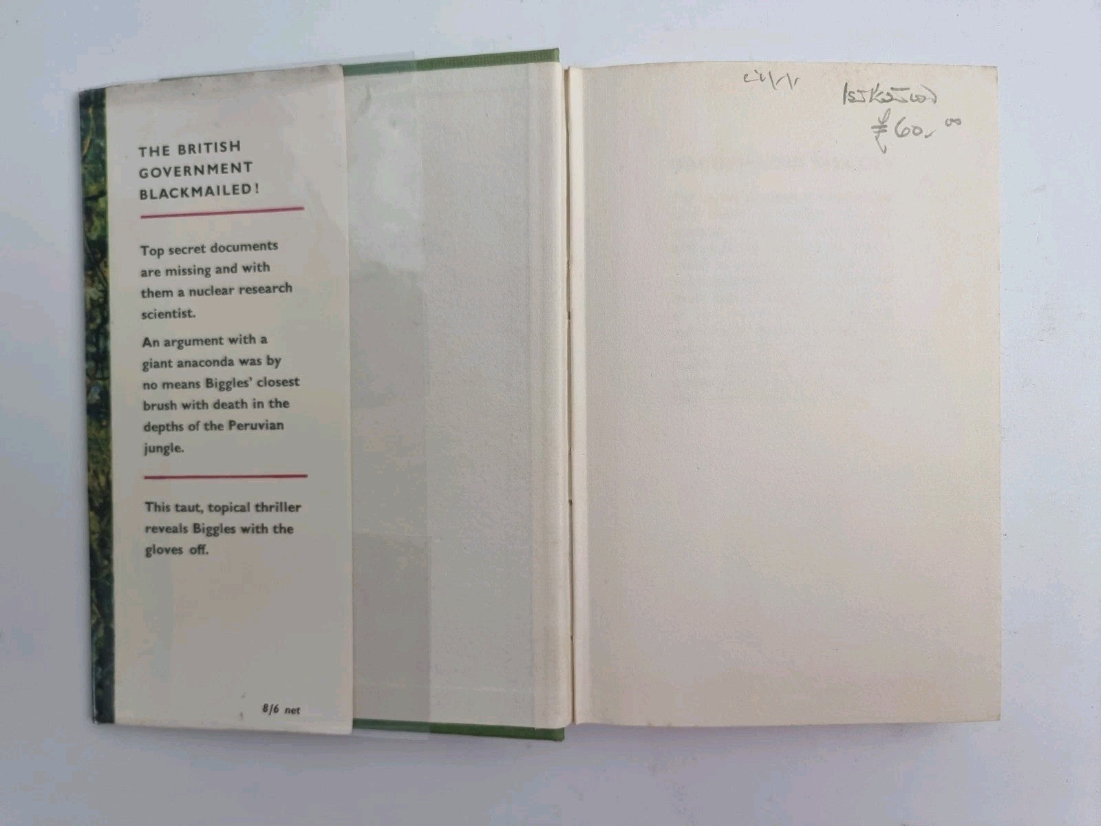 Orchids for Biggles , Captain W.E. Johns — 1st Edition, AS NEW