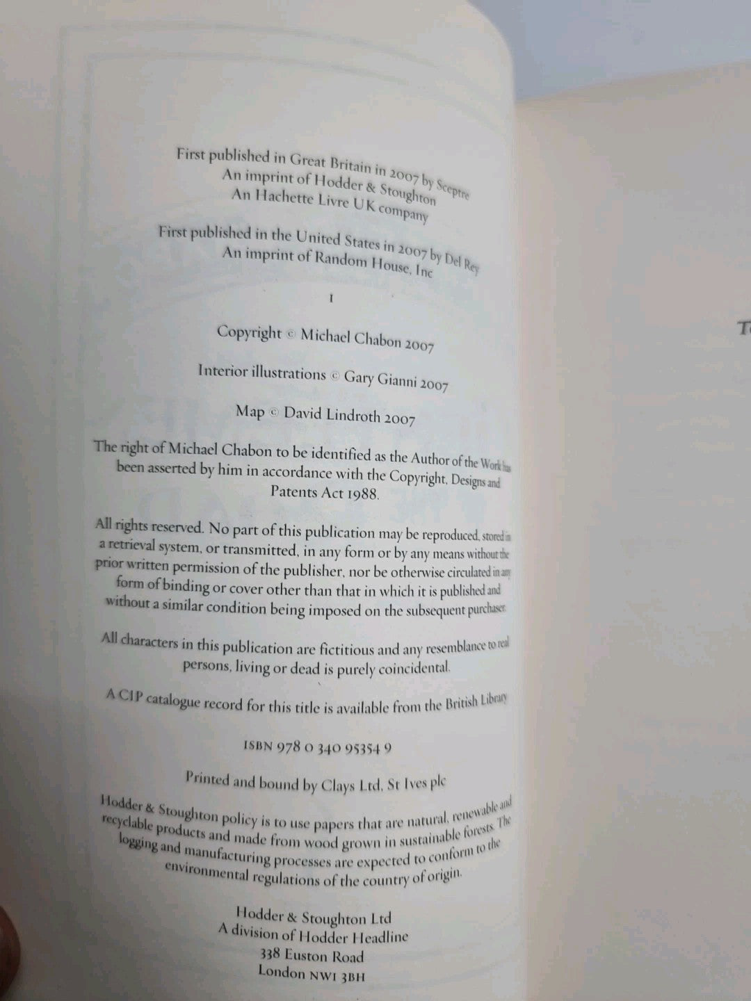 Gentlemen of the Road by Michael Chabon (HB 2007) New 1st Edition & Signed Rare