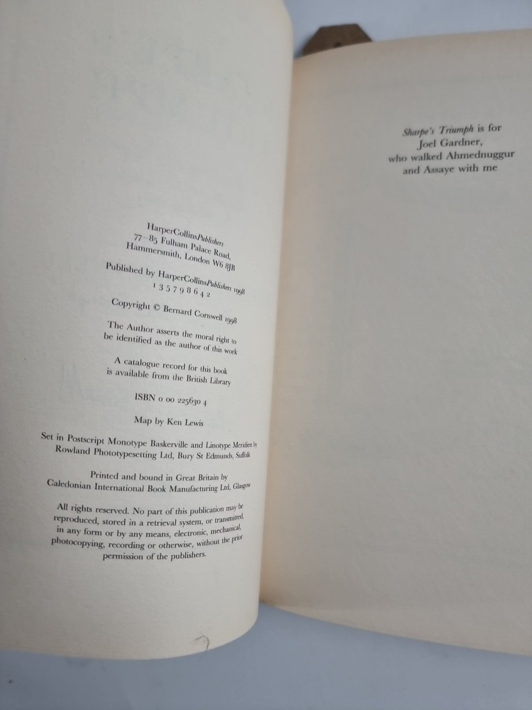 Sharpe's Triumph - Bernard Cornwell (Hardback 1998) 1st/1st Edition & Signed