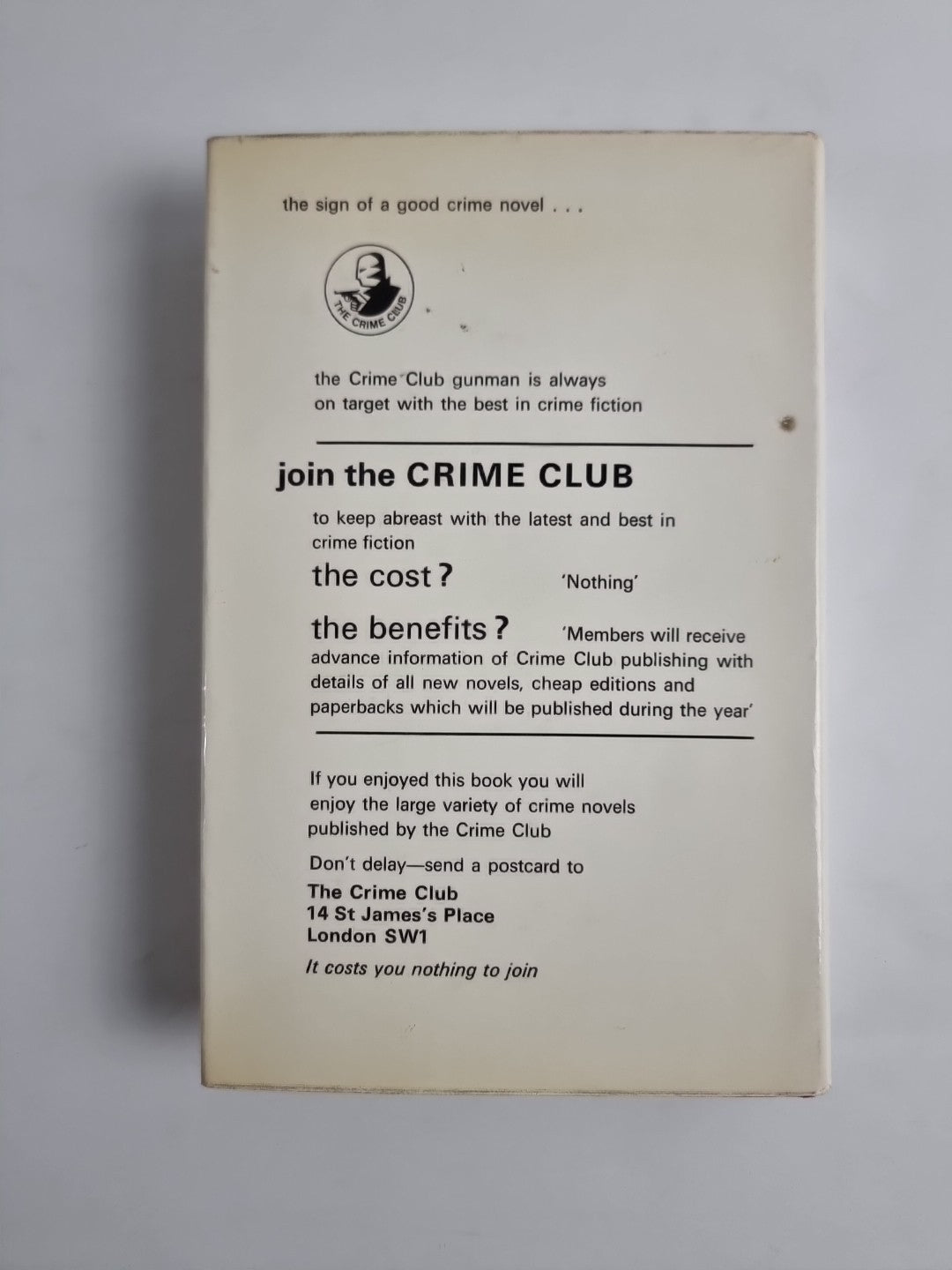 1968 The Private Wound  By Nicholas Blake 1968 1st Edition H/B D/J Crime