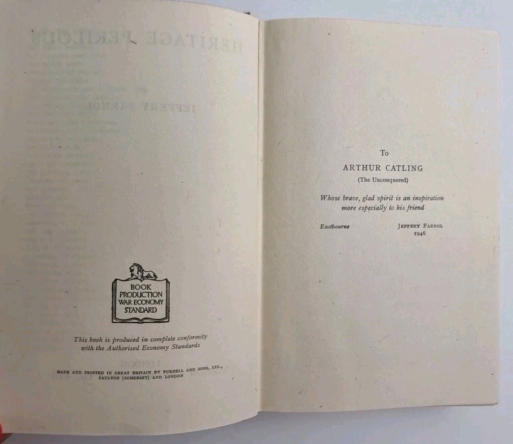 Heritage Perilous, Jefferey Farnol — Fine, First Edition