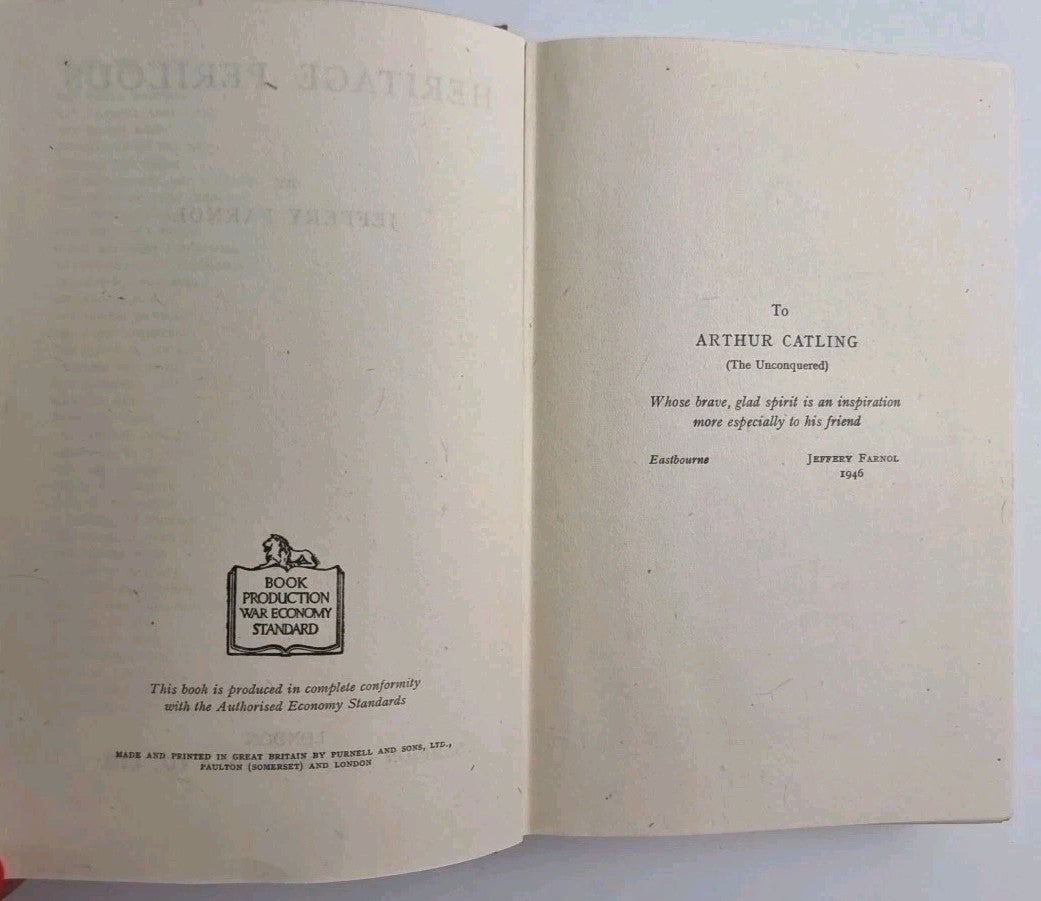 Heritage Perilous, Jefferey Farnol — Fine, First Edition