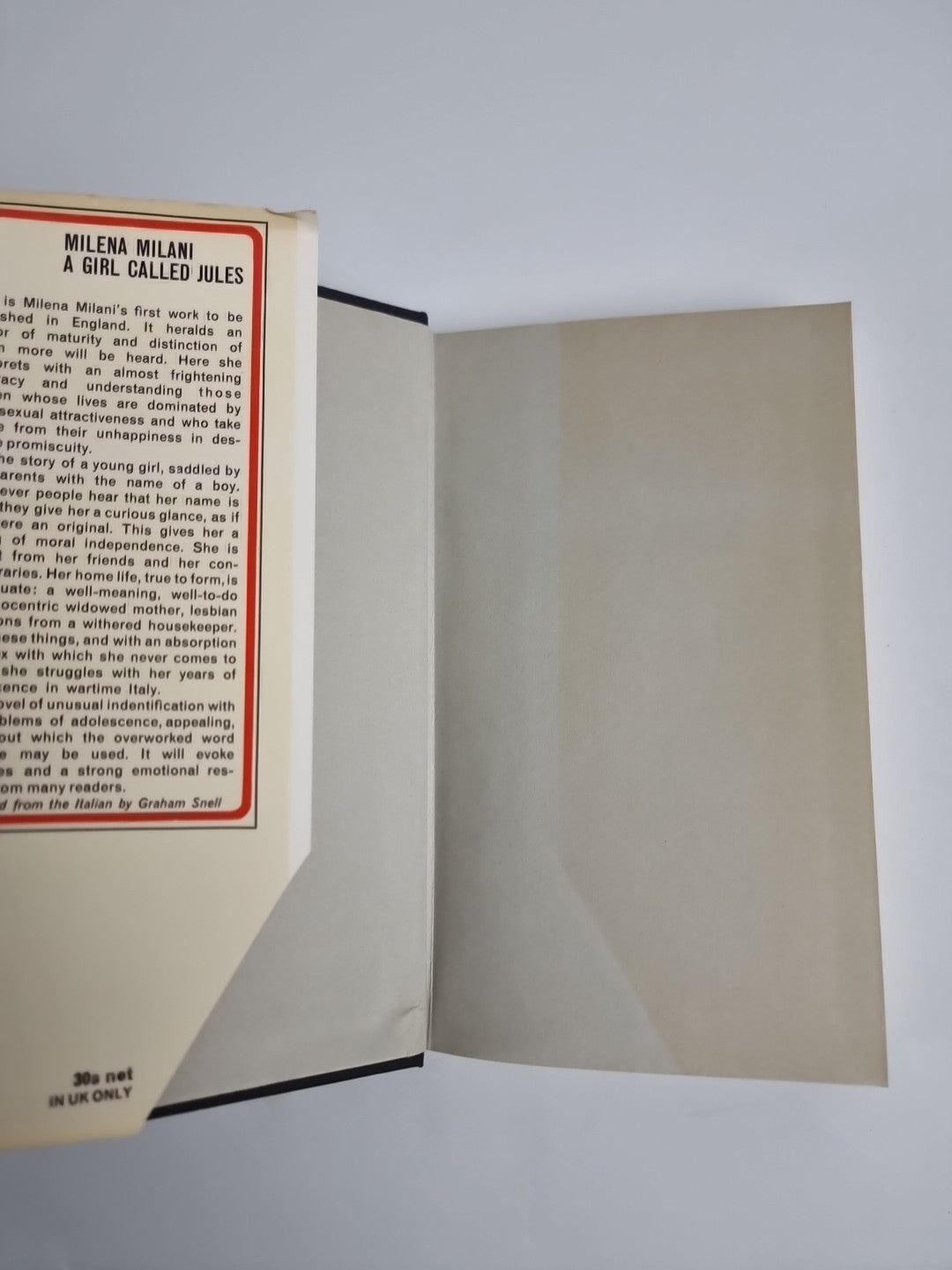 A GIRL CALLED JULES 1968  MILENA MILANI - Rare UK 1st Edition - Unread Fine Copy