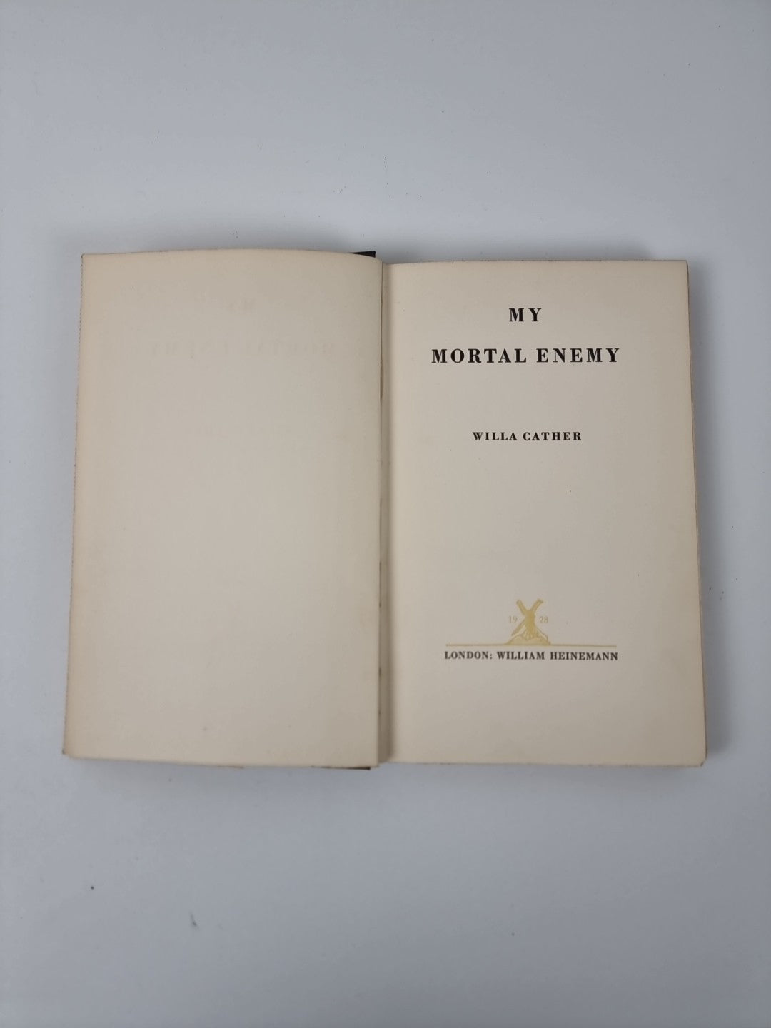 My Mortal Enemy, Willa Cather — First UK Edition